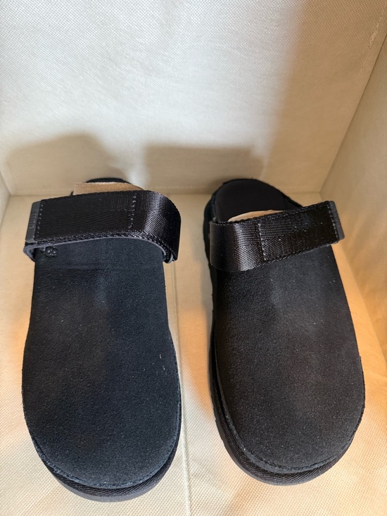 UGG Shoes - UGG Goldenstar Clog Black Suede Women's Comfort Slippers Size 6